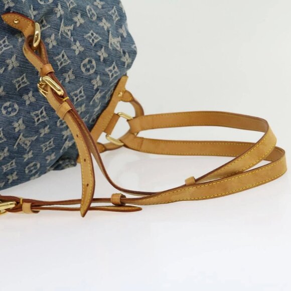 LOUIS VUITTON Monogram Denim Sac A Dos GM Backpack Blue M95056 LV Auth 30454A - Picture 8 of 16